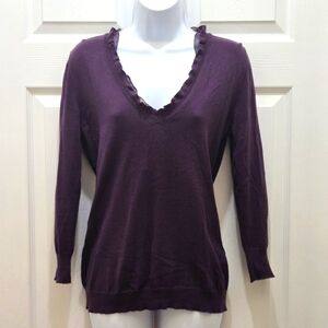 J.Crew - Purple 3/4 Sleeve Top - Size M